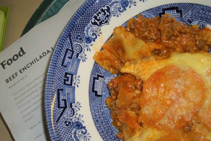 Beef Enchilada Lasagna Recipe